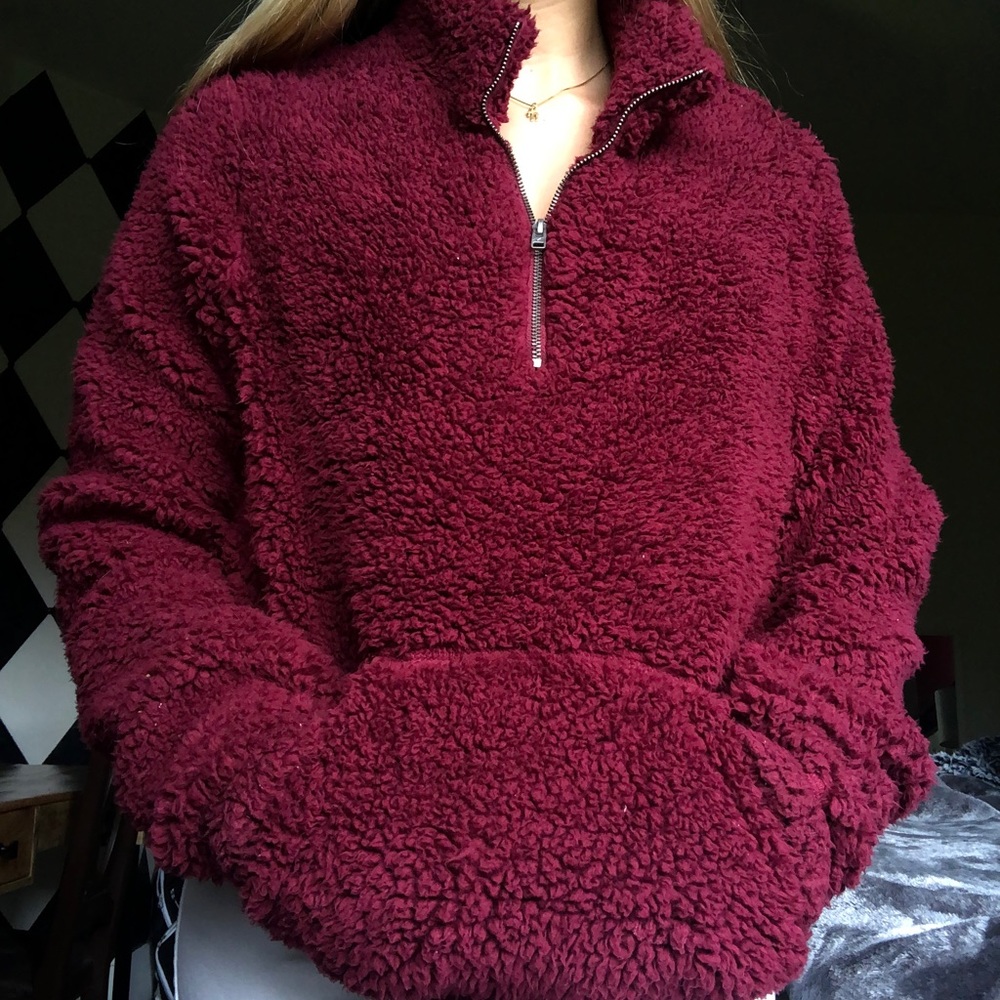 Red teddy jacket